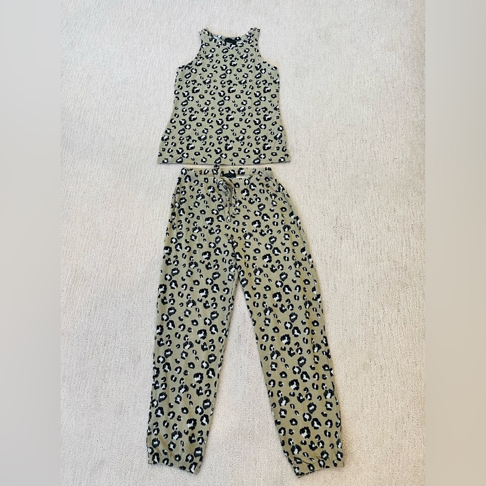Saks Fifth Avenue Leopard Print Pajama Set
